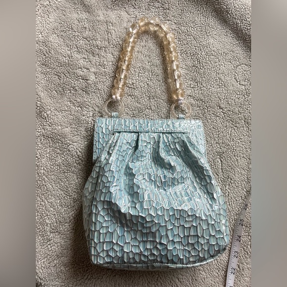 SOLDSOLDSOLDMaryam Nassir Zadeh Glow Purse Hangbag Sky Fish beaded handle strap - Picture 14 of 16